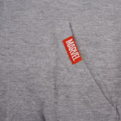 Marvel Mens Characters Logo Hoodie - M, Sports Grey