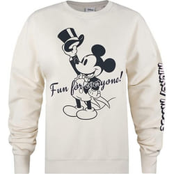 Disney Womens/Ladies Showtime Fun For Everyone Mickey Mouse Sweatshirt - S, Stone