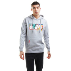 Marvel Mens Scrapbook Hoodie - L, Heather Grey