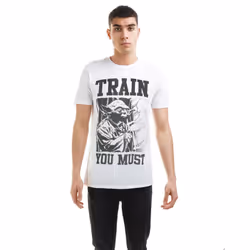 Star Wars Mens Train You Must Yoda T-Shirt - M, White/Black