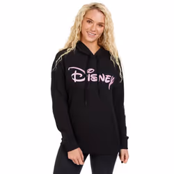 Disney Womens/Ladies Logo Hoodie - L, Black