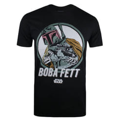 Star Wars Mens Boba Fett Retro T-Shirt - M, Black