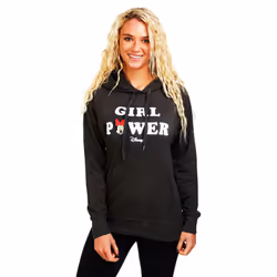 Disney Womens/Ladies Girl Power Minnie Mouse Hoodie - XL, Light Graphite