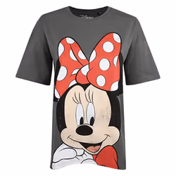 Disney Womens/Ladies Minnie Mouse Smile T-Shirt - S, Graphite/Red/Black