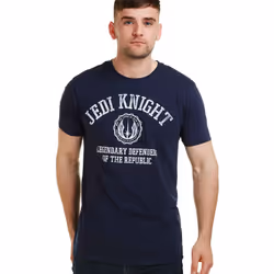 Star Wars Mens Legendary Defenders Of The Republic Jedi Knight T-Shirt - XXL, Navy