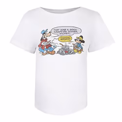 Disney Womens/Ladies Campfire Mickey Cotton T-Shirt