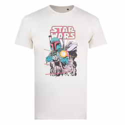 Star Wars: The Book Of Boba Fett Mens Firing Line T-Shirt - L, Natural