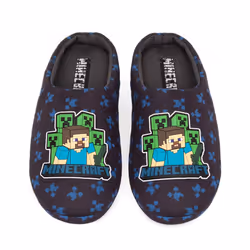Minecraft Boys Steve And Creeper Slippers