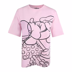 Disney Womens/Ladies Minnie Mouse Bubblegum Slouch T-Shirt - M, Light Pink