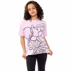 Disney Womens/Ladies Minnie Mouse Bubblegum Slouch T-Shirt - M, Light Pink