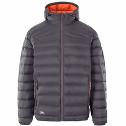 Trespass Mens Whitman II Down Jacket - S, Dark Grey/Burnt Orange