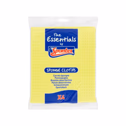 Spontex Essentials Sponge Cleaning Cloths (Pack of 4)