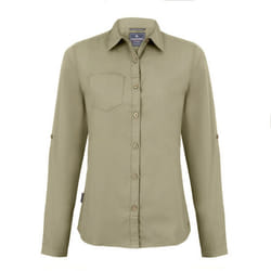 Craghoppers Womens/Ladies Expert Kiwi Long-Sleeved Shirt - 18 UK, Pebble