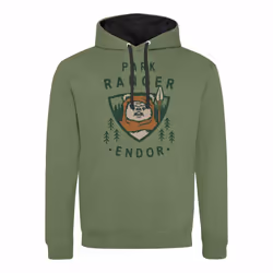 Star Wars Unisex Adult Endor Park Ranger Hoodie - S, Green