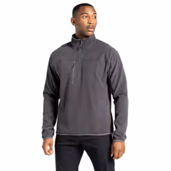 Craghoppers Mens Expert Active Marl Half Zip Fleece Top - 3XL, Carbon Grey