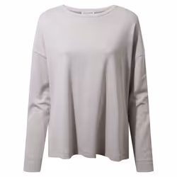 Craghoppers Womens/Ladies Forres Long-Sleeved T-Shirt - 8 UK, Lunar Grey Marl