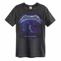 Amplified Unisex Adult Ride The Lightning Metallica T-Shirt - S, Charcoal