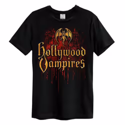 Amplified Unisex Adult Bat Blood Hollywood Vampires Logo T-Shirt - M, Black
