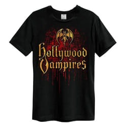 Amplified Unisex Adult Bat Blood Hollywood Vampires Logo T-Shirt - M, Black