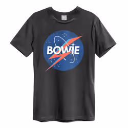 Amplified Unisex Adult To The Moon David Bowie T-Shirt