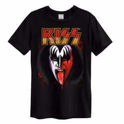 Amplified Unisex Adult Simmons Tongue Kiss T-Shirt - M, Black