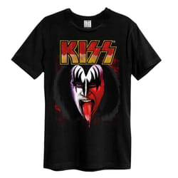 Amplified Unisex Adult Simmons Tongue Kiss T-Shirt - M, Black
