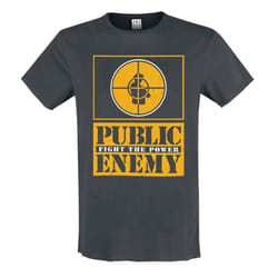 Amplified Unisex Adult Fight The Power Public Enemy T-Shirt - XL, Charcoal
