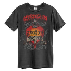 Amplified Unisex Adult School's Out Alice Cooper T-Shirt - XXL, Charcoal