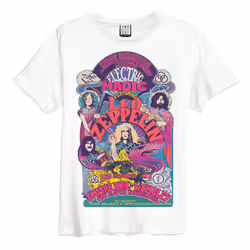 Amplified Unisex Adult Electric Magic Led Zeppelin T-Shirt - M, Vintage White