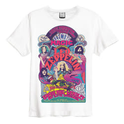 Amplified Unisex Adult Electric Magic Led Zeppelin T-Shirt - S, Vintage White