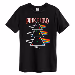 Amplified Unisex Adult Pyramid Tree Pink Floyd T-Shirt - XS, Black