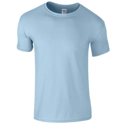 Gildan Mens Short Sleeve Soft-Style T-Shirt - 4XL, Light Blue