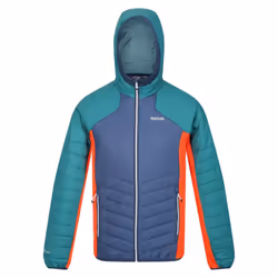 Regatta Mens Trutton Hooded Soft Shell Jacket - 2XL, Admiral Blue/Pacific Green