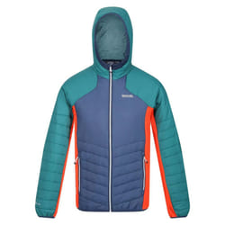Regatta Mens Trutton Hooded Soft Shell Jacket - 2XL, Admiral Blue/Pacific Green
