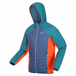 Regatta Mens Trutton Hooded Soft Shell Jacket - 2XL, Admiral Blue/Pacific Green