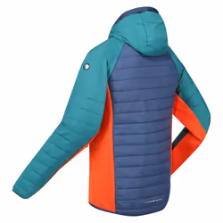 Regatta Mens Trutton Hooded Soft Shell Jacket - 2XL, Admiral Blue/Pacific Green