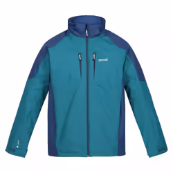 Regatta Mens Calderdale Waterproof Jacket - L, Pacific Green/Admiral Blue
