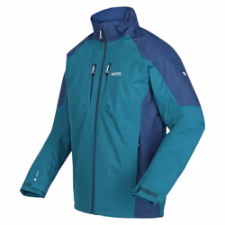 Regatta Mens Calderdale Waterproof Jacket - L, Pacific Green/Admiral Blue