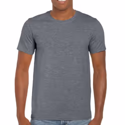 Gildan Mens Soft Style Ringspun T Shirt - 5XL, Dark Heather