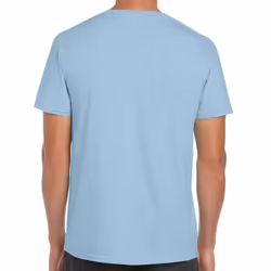 Gildan Mens Soft Style Ringspun T Shirt - 4XL, Light Blue
