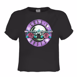 Amplified Womens/Ladies Tonal Bullet Guns N Roses T-Shirt - L, Charcoal