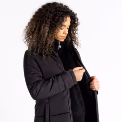 Dare 2B Womens/Ladies Reputable II Long Length Padded Jacket - 6 UK, Black
