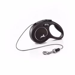 Flexi New Classic Retractable Dog Cord - 5m, Black