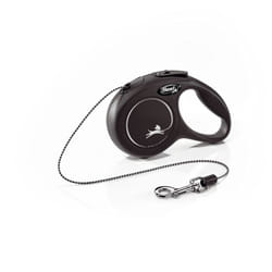 Flexi New Classic Retractable Dog Cord - 5m, Black