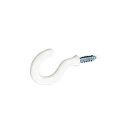 Securit Plastic Cup Hooks (Pack of 5) - 32mm, White