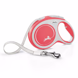 Flexi New Comfort Tape Large Retractable Dog Lead - 8m, Red
