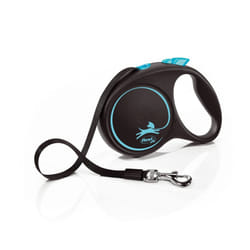 Flexi Medium Tape Retractable Dog Lead - 5m, Blue/Black