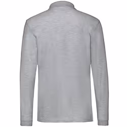 Fruit of the Loom Mens Premium Pique Long-Sleeved Polo Shirt - M, Athletic Heather
