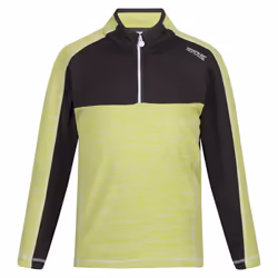 Regatta Childrens/Kids Hewley Recycled Half Zip Fleece Top - 11-12 Years, Bright Kiwi/Dark Grey