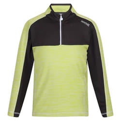 Regatta Childrens/Kids Hewley Recycled Half Zip Fleece Top - 11-12 Years, Bright Kiwi/Dark Grey